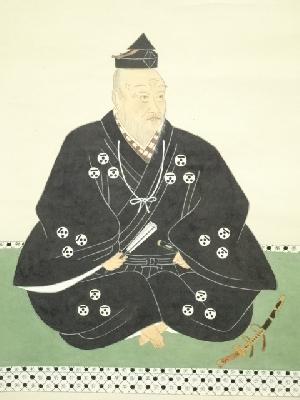 道具 ] - 道具 明治～大正頃 無落款 毛利元就肖像画 肉筆紙本掛軸